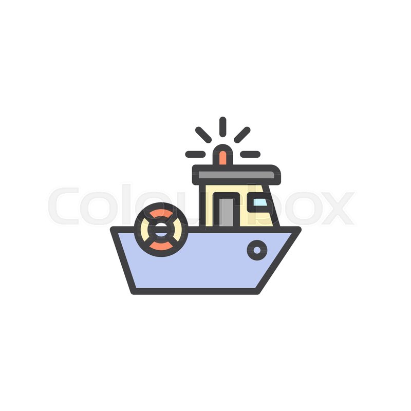 800x800 Coast Guard Filled Outline Icon, Line Stock Vector Colourbox