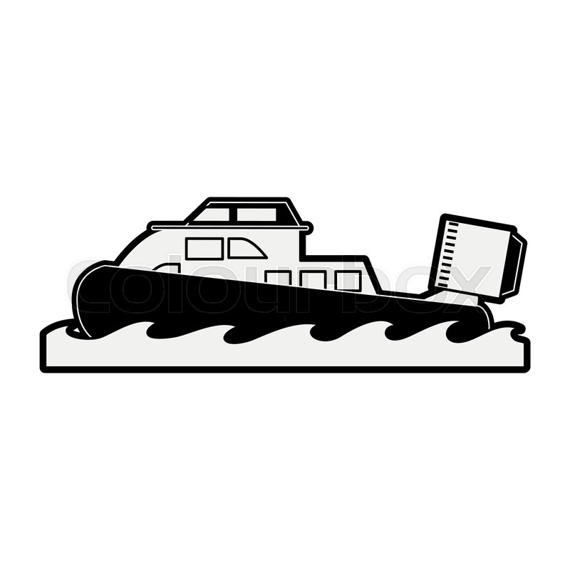 800x800 Coastguard Fan Boat Icon Vector Stock Vector Colourbox