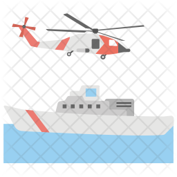 256x256 Coast Guard Birthday Icon Of Flat Style