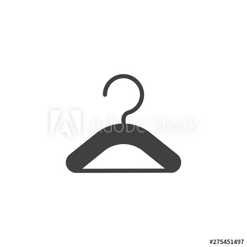 500x500 Coat Hanger Vector Icon Filled Flat Sign For Mobile Concept