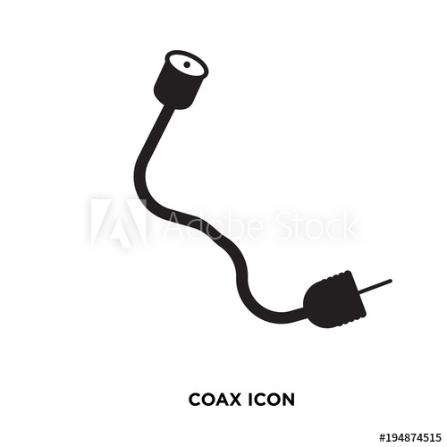 500x500 Coax Icon Isolated On White Background For Your Web, Mobile
