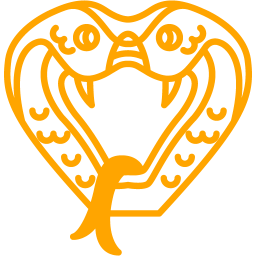 256x256 Free Orange Cobra Icon