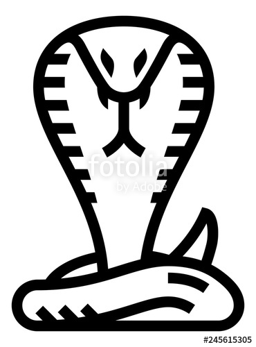 370x500 King Cobra Vector Icon Stock Image And Royalty Free Vector