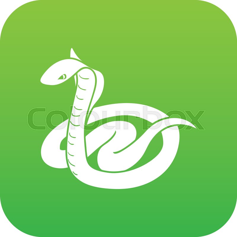 800x800 King Cobra Icon Green Vector Isolated Stock Vector Colourbox
