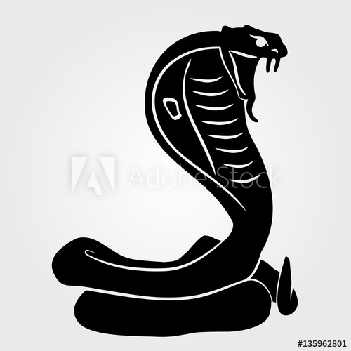 500x500 Snake Cobra Icon On A White Background
