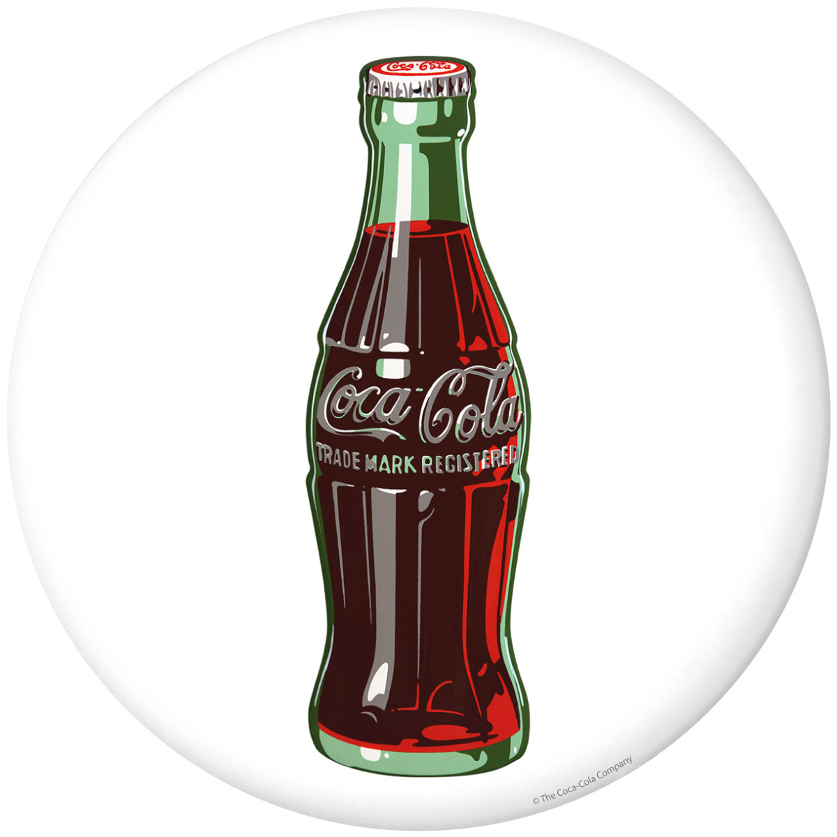 1200x1200 Coca Cola Bottle Disc White Vinyl Sticker Pop Art Style