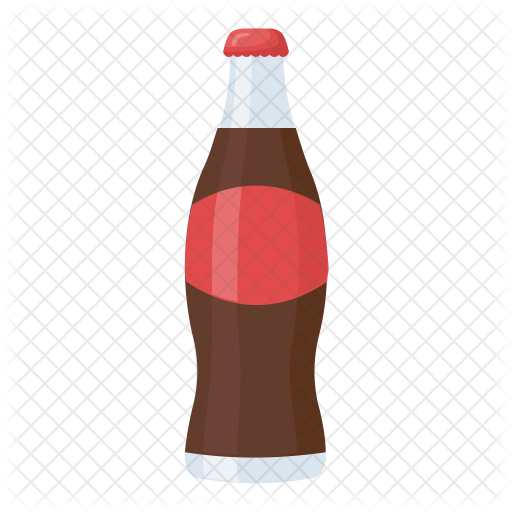 512x512 Cola Bottle Icon Of Flat Style