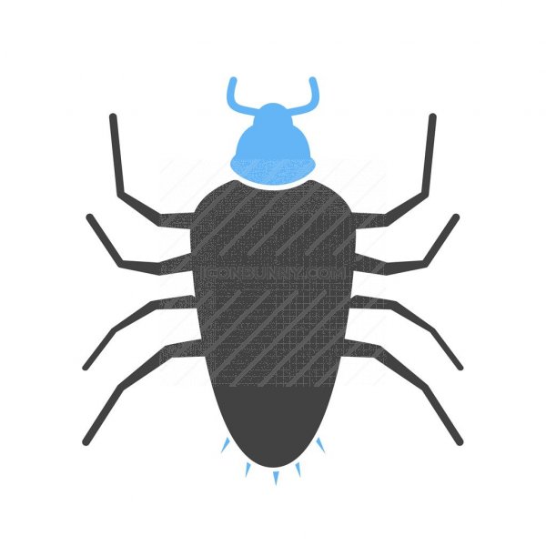 600x600 Cockroach Blue Black Icon