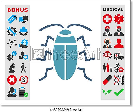 560x470 Free Art Print Of Cockroach Icon Cockroach Vector Icon Style Is