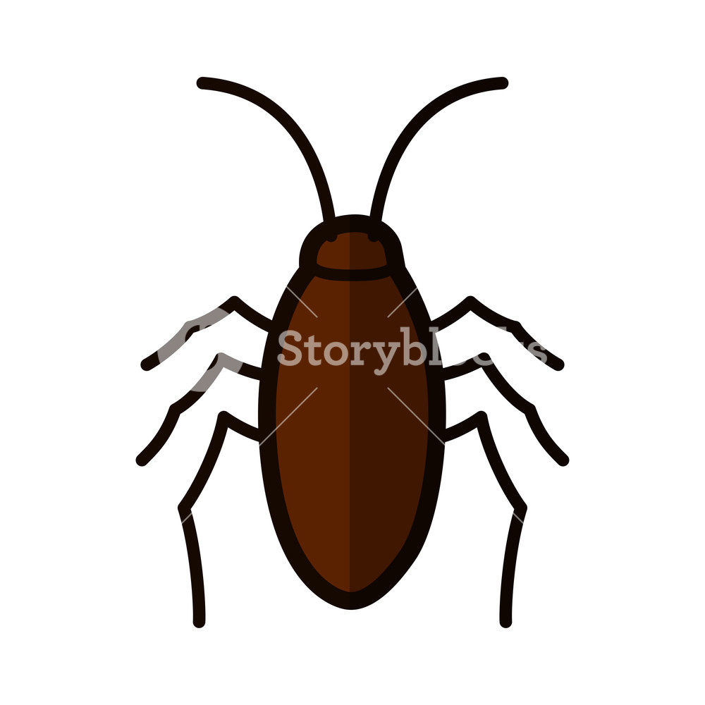 1000x1000 Illustration Of Cockroach Icon On White Background Royalty Free