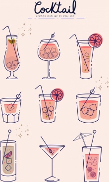 220x368 Cocktail Glass Icon Free Vector Download