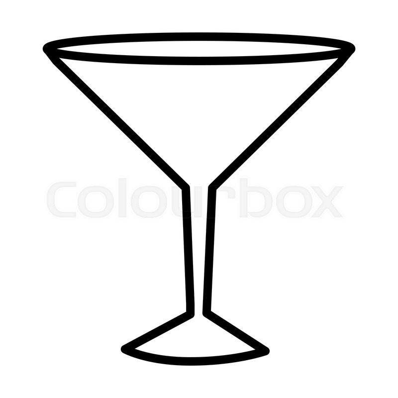 800x800 Cocktail Glass Icon Over White Stock Vector Colourbox