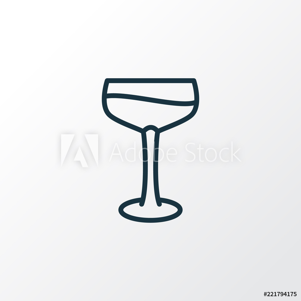 1000x1000 Photo Art Print Cocktail Glass Icon Line Symbol Europosters