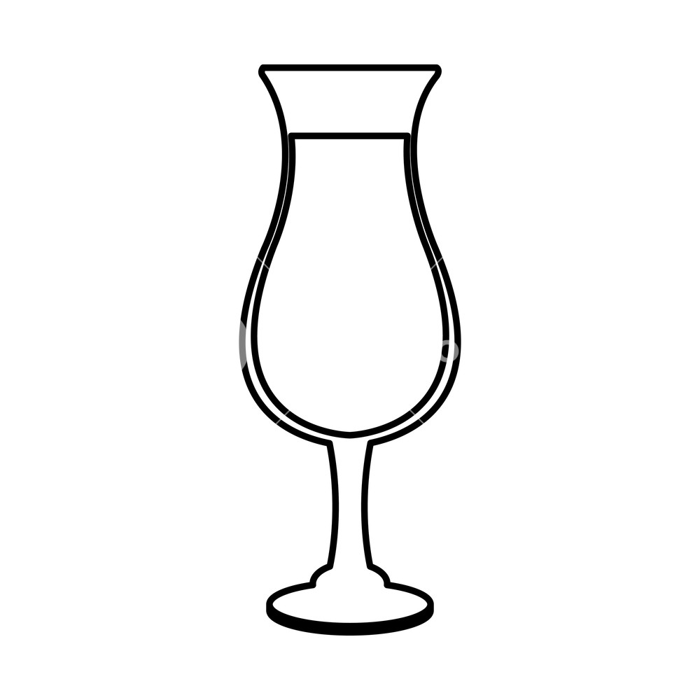 1000x1000 Cocktail Glass Icon Isolated Drawing In White Background Vector