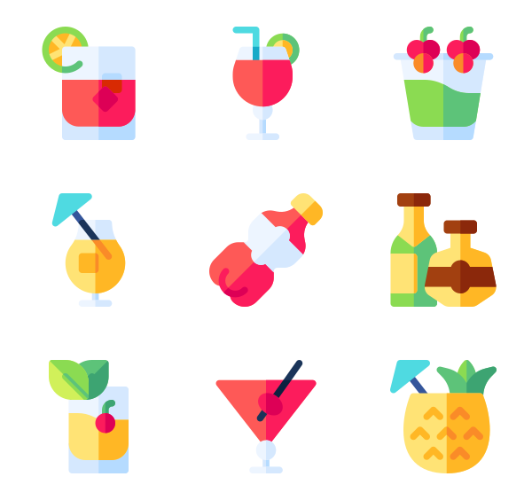 600x564 Cocktail Icons