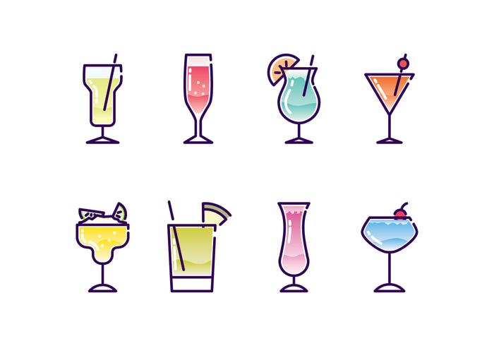 700x490 Cocktails Icon Set
