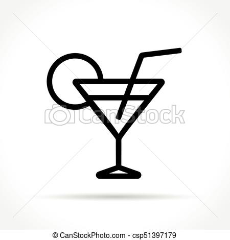 450x470 Illustration Of Cocktail Icon On White Background Vectors