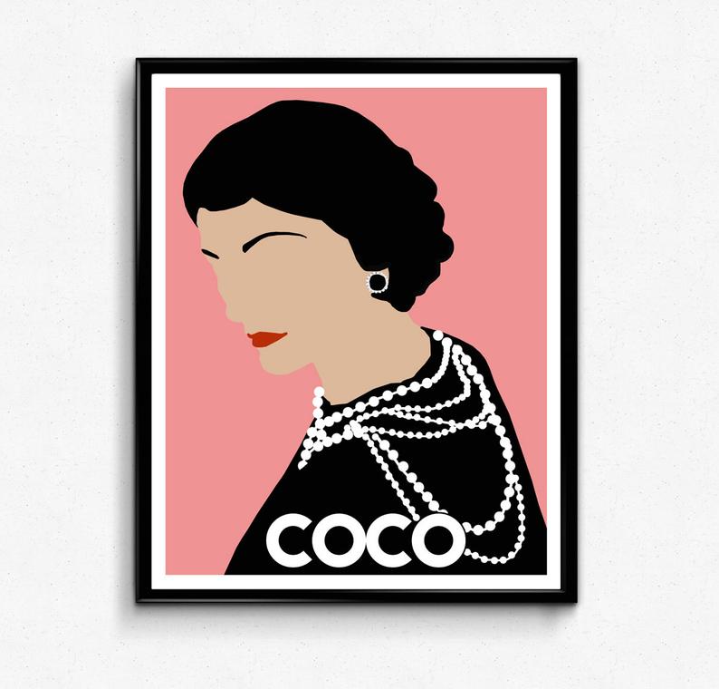 794x760 Coco Chanel Poster Feminist Icon Poster Minimalist Print Etsy