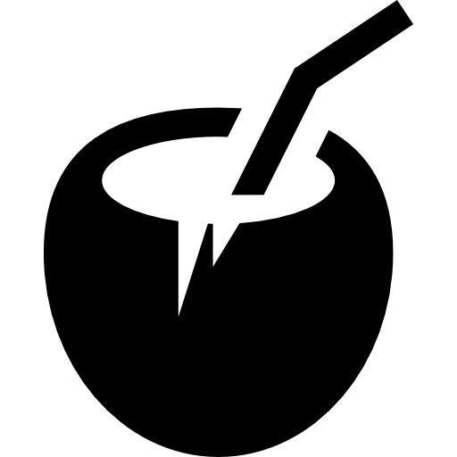 512x512 Coconut With Straw Icons Free Download