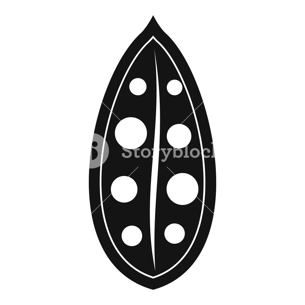 1000x1000 Cocoa Pod Icon In Simple Style Isolated On White Background Vector