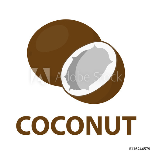 500x500 Coconut Icon Cartoon Singe Fruit Icon From The Food Set