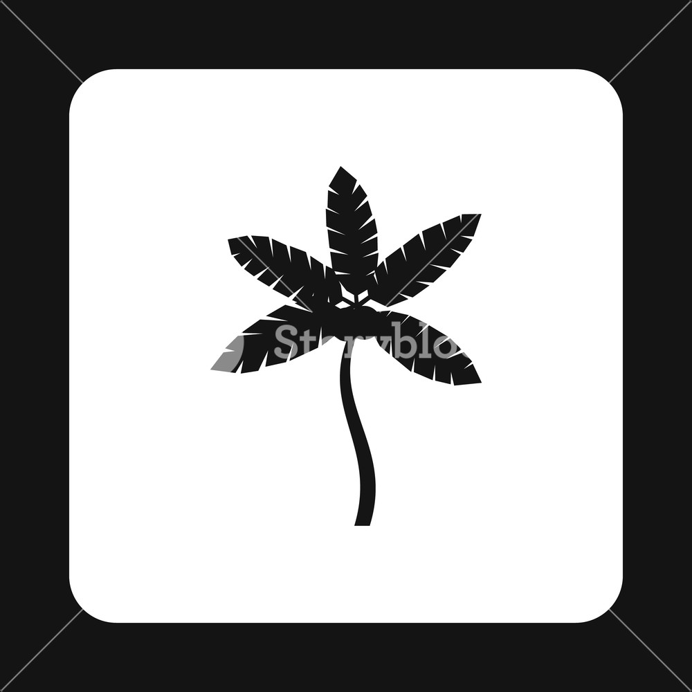 1000x1000 Coconut Tree Icon In Simple Style Isolated On White Background