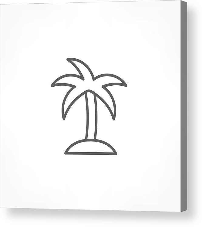 666x750 Coconut Tree Icon Acrylic Print