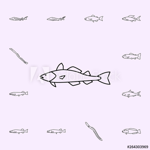 500x500 Atlantic Cod Icon Fish Icons Universal Set For Web And Mobile