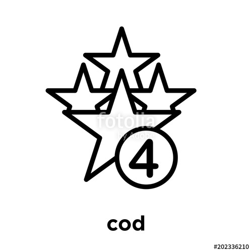 500x500 Cod Icon Isolated On White Background Stock Image And Royalty