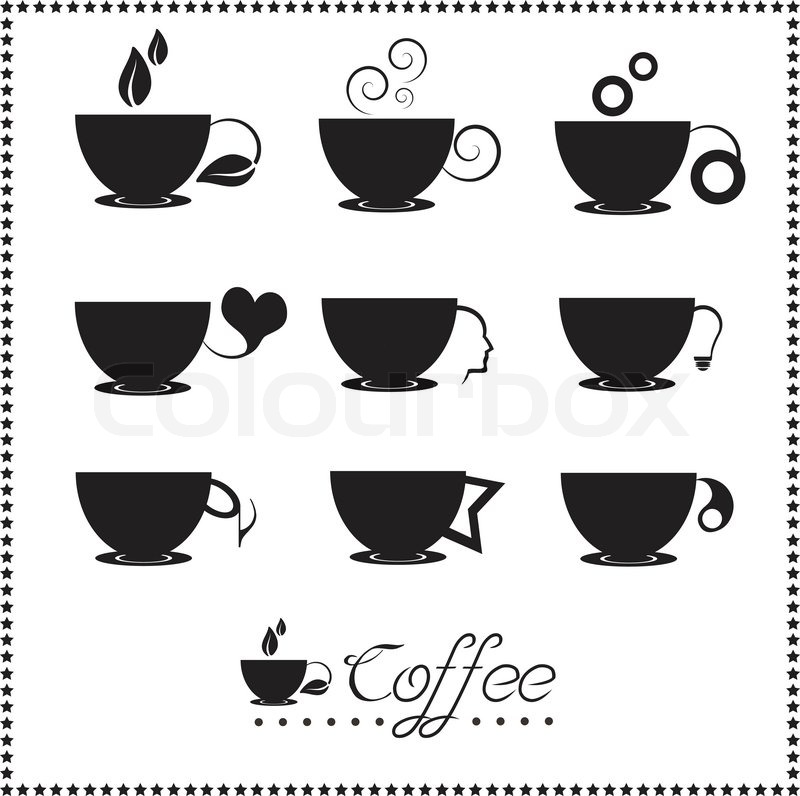 800x796 Coffee Cup Icon Set, Tea Cup, Vector Stock Vector Colourbox