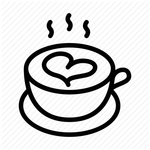 512x512 Breakfast, Cappuccino, Coffee, Foam, Food, Heart, Nutrition Icon