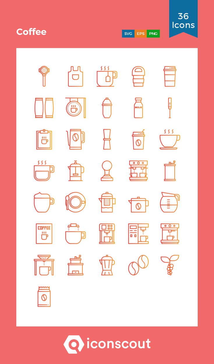735x1250 Coffee Icon Pack