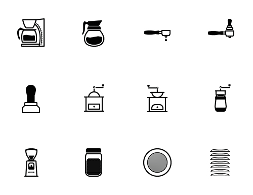 500x384 Tasteful Barista And Coffee Lovers Icons
