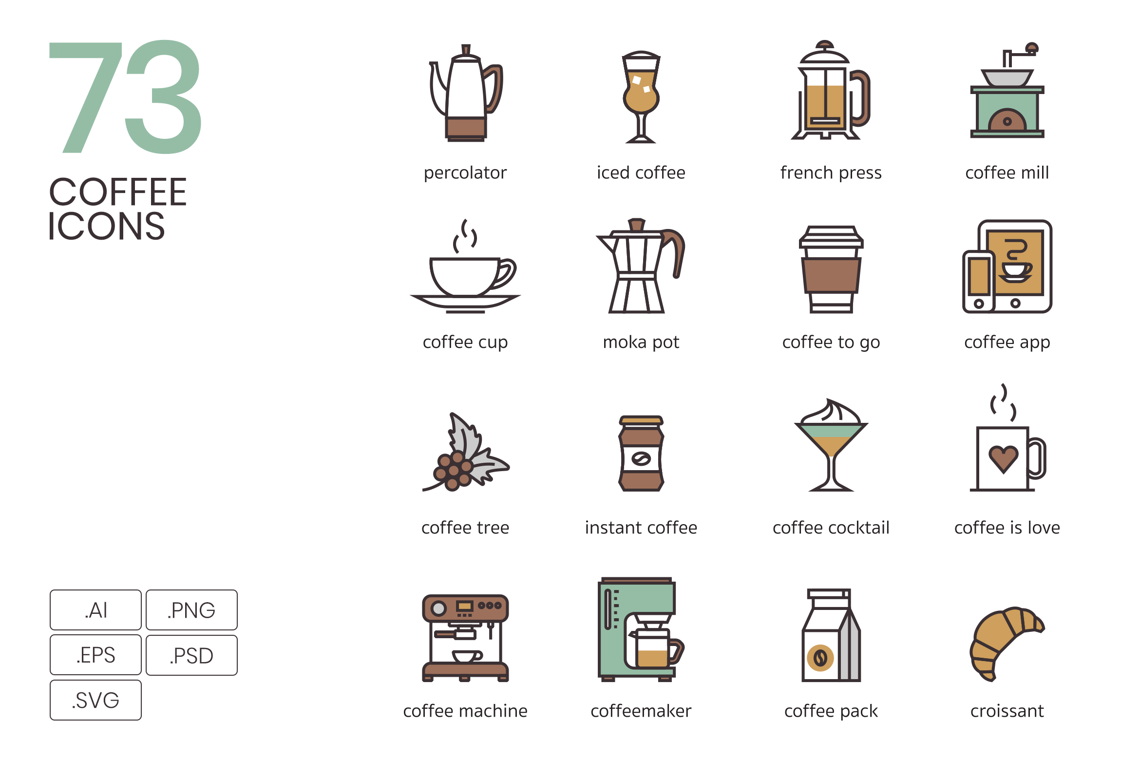 2340x1560 Coffee Icons