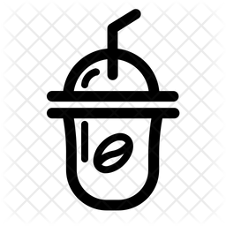 Ice Coffee Icon Of Line Style 256x256 Ice Coffee Icon Of Line Style