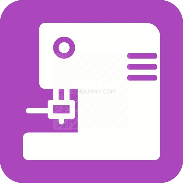 600x600 Coffee Machine Flat Round Corner Icon