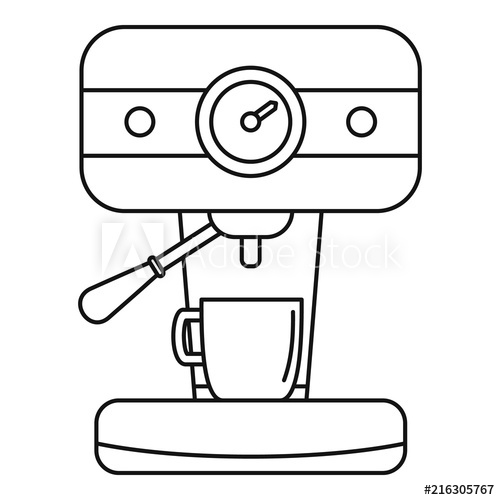 500x500 Bar Coffee Machine Icon Outline Bar Coffee Machine Vector Icon