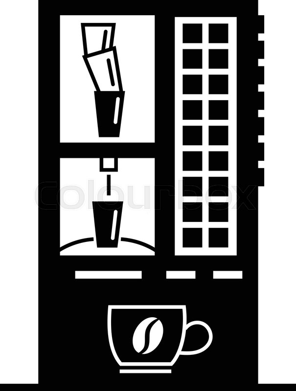 605x800 Vending Coffee Machine Icon Simple Stock Vector Colourbox