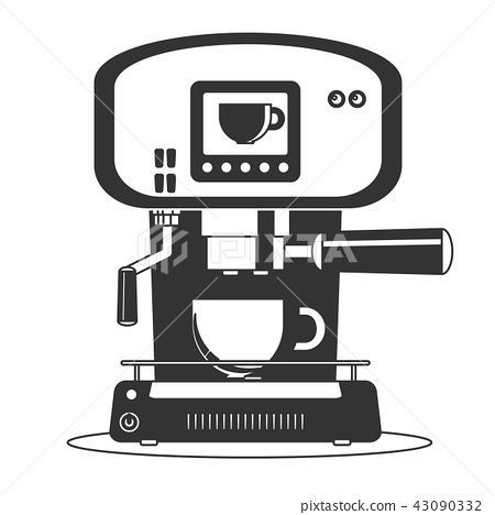 450x468 Coffee Maker Machine Icon Flat Simple Vector Symbol