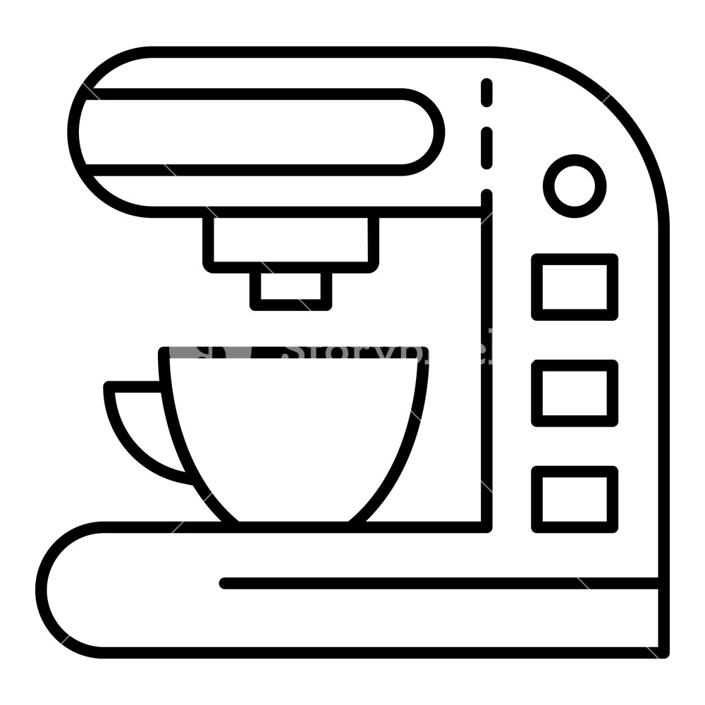 1000x1000 Electric Coffee Maker Icon Outline Electric Coffee Maker Vector