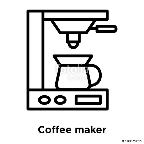 500x500 Coffee Maker Icon Isolated On White Background Modern