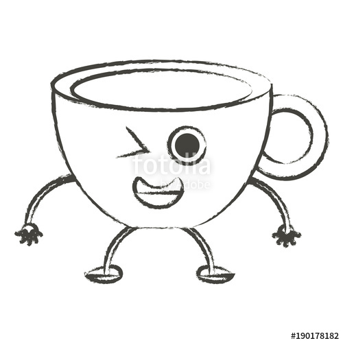 500x500 Kawaii Coffee Mug Icon Stock Image And Royalty Free Vector