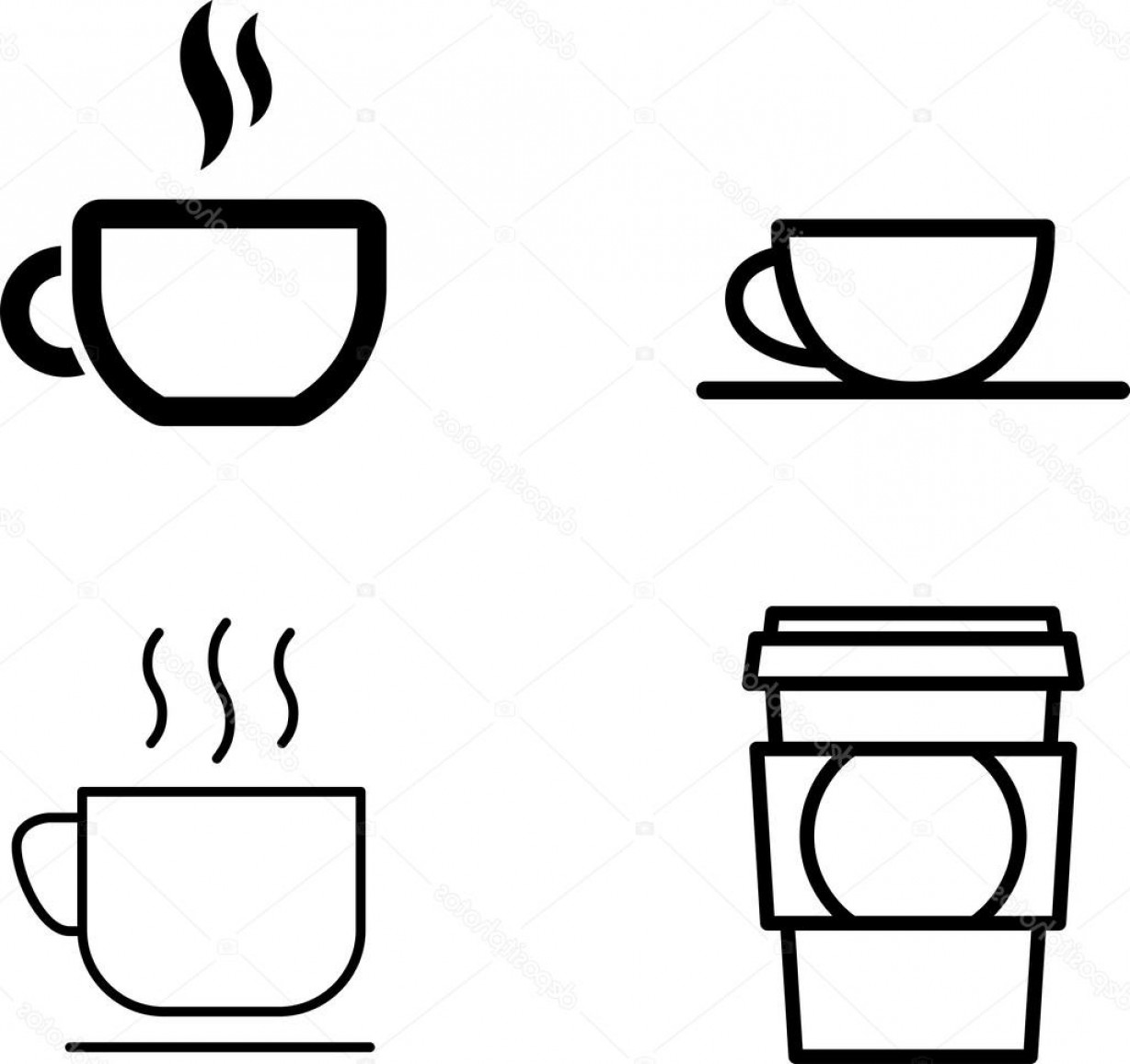 1228x1156 Stock Illustration Vector Coffee Cup Icon Symbol Hoodamathrun