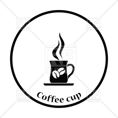 400x400 Thin Circle Design Of Coffee Cup Icon Vector Image Of Food