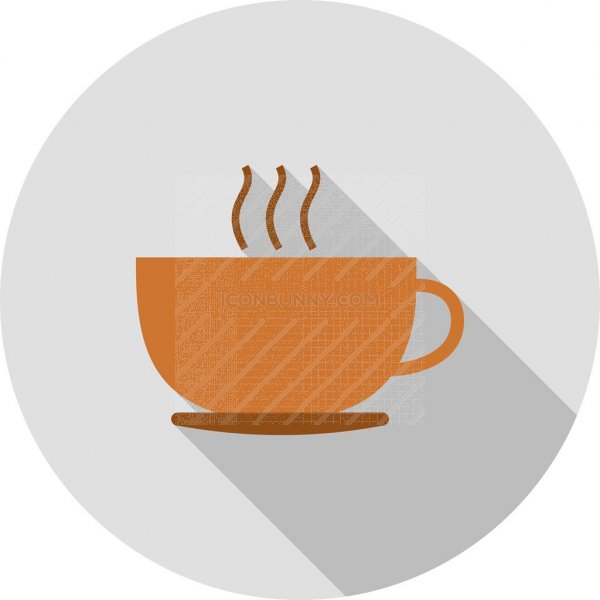600x600 Coffee Cup Flat Shadowed Icon