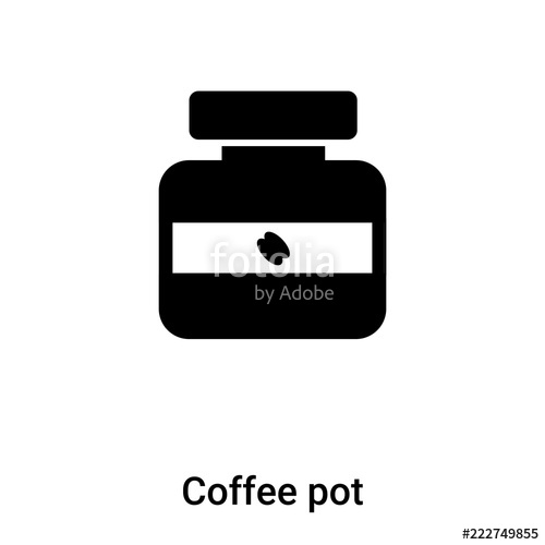500x500 Coffee Pot Icon Vector Isolated On White Background, Logo Concept