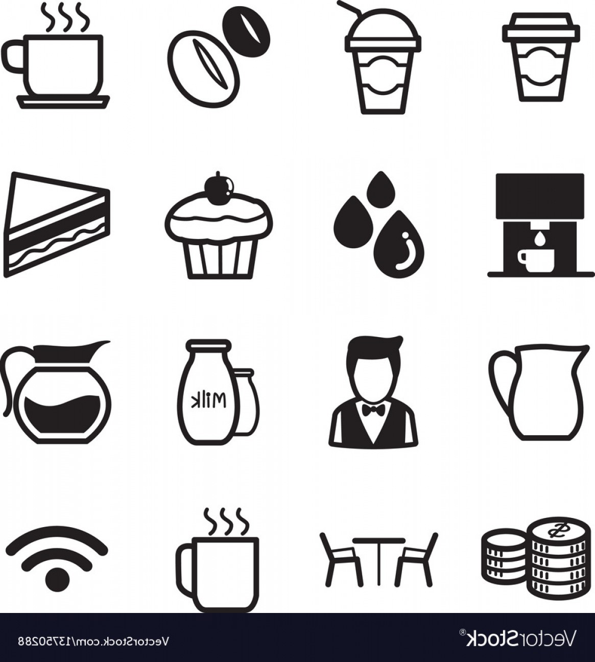 1165x1296 Coffee Shop Icons Set Vector Soidergi