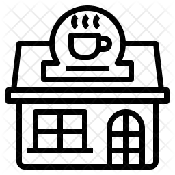 256x256 Coffee Shop Icon Of Line Style