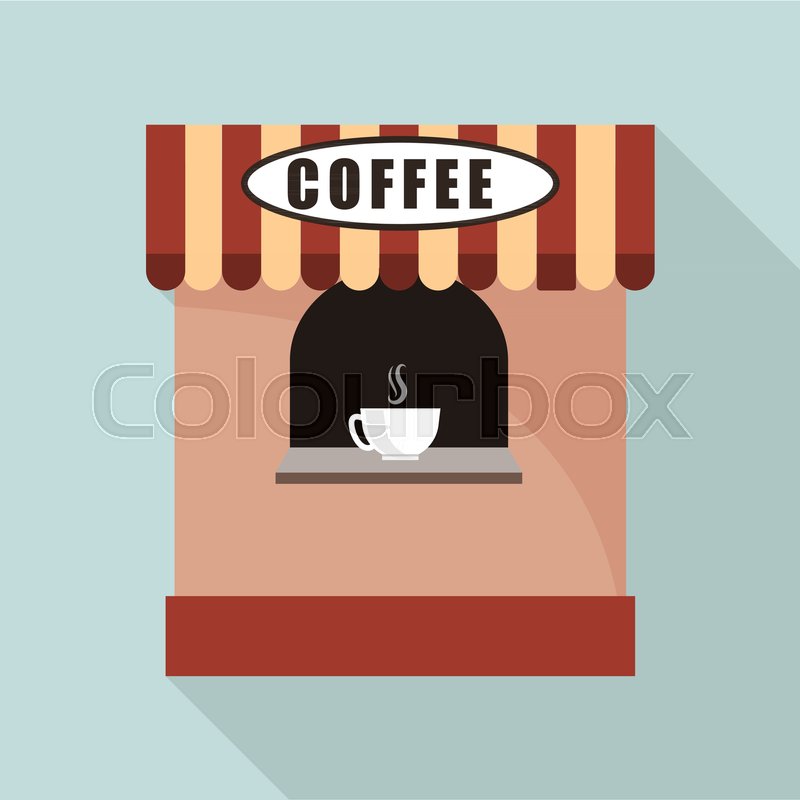 800x800 Coffee Shop Icon Flat Illustration Of Stock Vector Colourbox