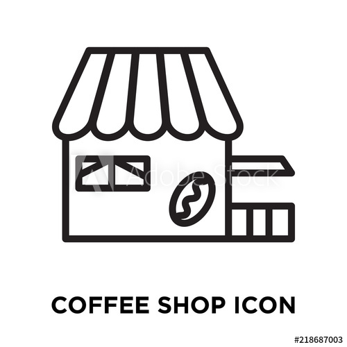 500x500 Coffee Shop Icon On White Background Modern Icons Vector